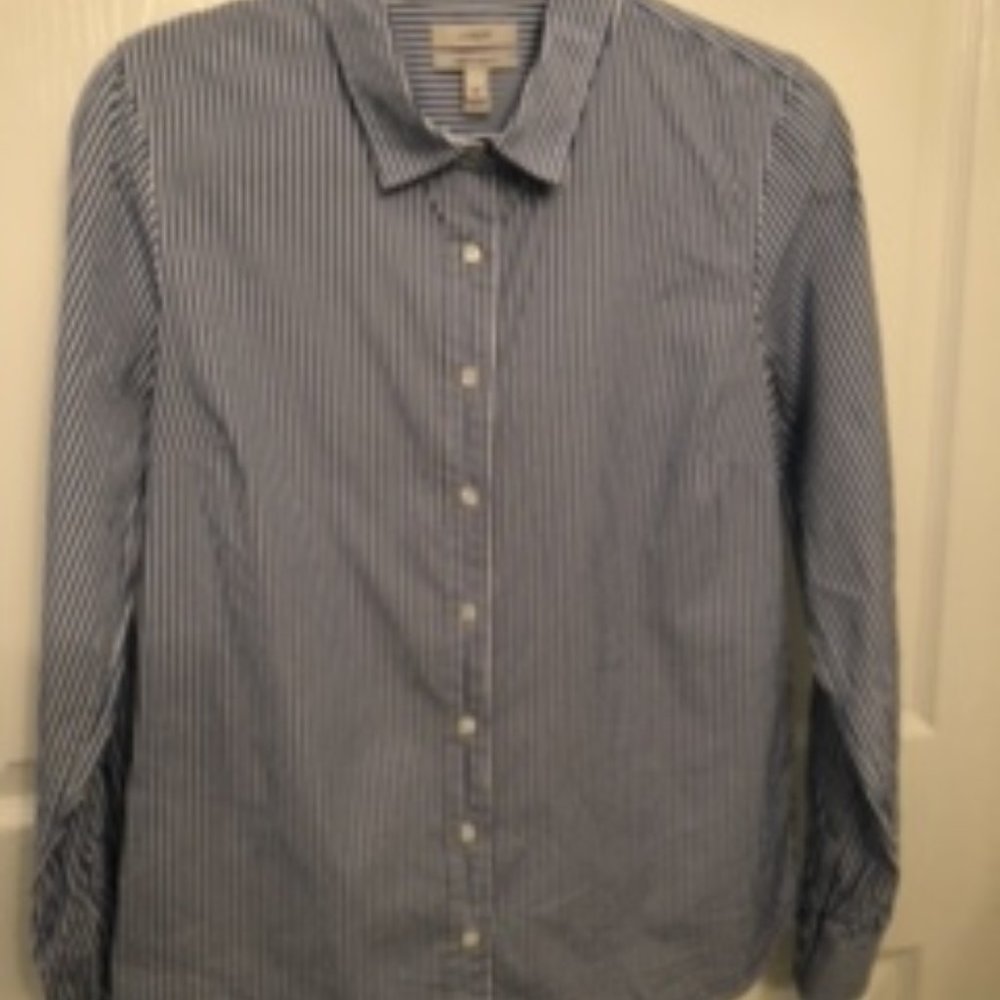 J. Crew Striped Fitted Button Down Shirt